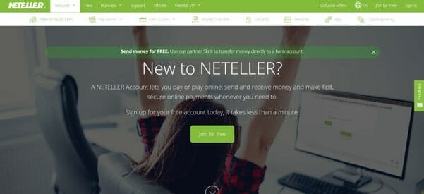 Neteller Homepage