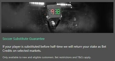 bet365 Football Substitute Guarantee