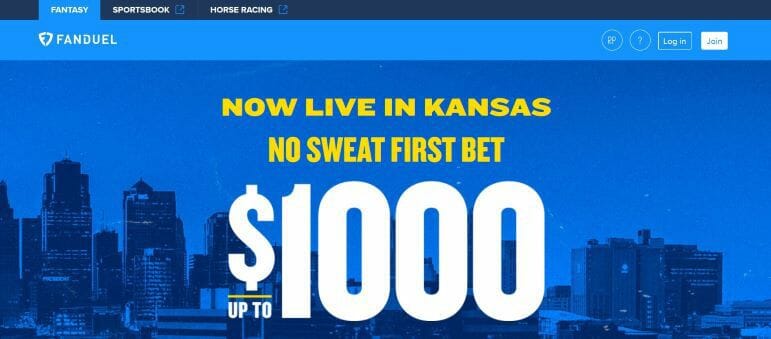 FanDuel Kansas Promotion Screenshot